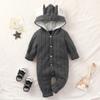 Kapuzen-Strampler für Babys und Kleinkinder: Reißverschluss mit Schleife, Erdbeerdesign, für 0-2 Jahre, Herbst/Winter Strampler.