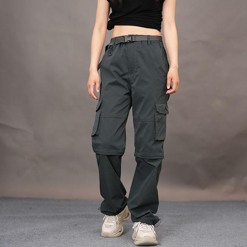 Outdoor Schnelltrocknende Hosen, Sommer Dünne Funktionale Overalls, Damen Multi-Taschen Abnehmbare Hosen