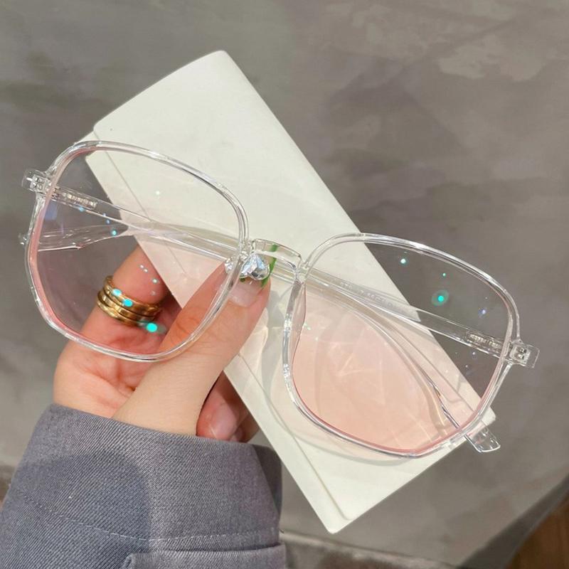 Korean Style Simple Temperament Gradient Sunglasses Pink Powder Blusher Glasses Women  Blue Light Blocking Glasses
