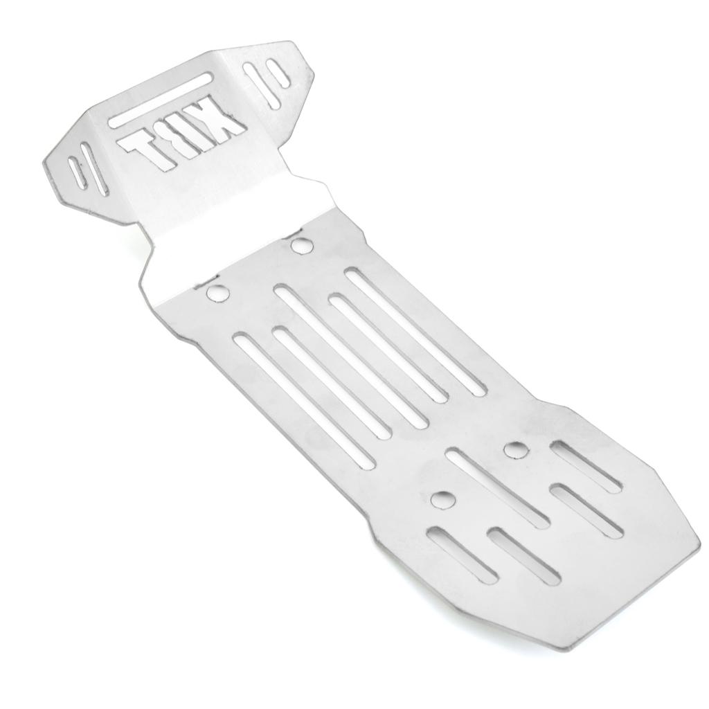 Stainless Steel Front and Rear Chassis Armor Skid Plate Protector Replacement for XRT 1 6 Remote Control Truck Car