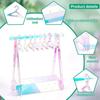 Coat Hanger Acrylic Earrings Stand Organizer Hanger Shape Tabletop Jewelry Display Holder for Earring Ear Stud Organize
