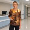 Women's Halloween Costume Top V-Neck Pockets Side Slit Three-Quarter Sleeves