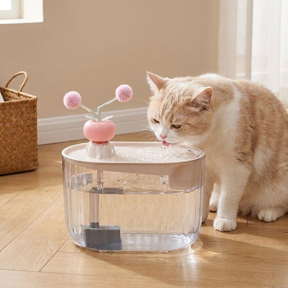 Low-Noise Pet Water Dispenser USB Powered Cat Drinking Fountain  Living Room