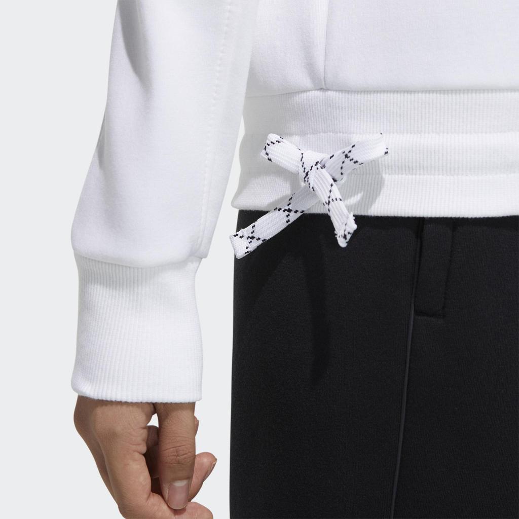 Adidas Streifen Sweatshirt With Loose Fit And Round Neck Women Sweatshirt White GP0719