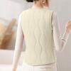 Women's Solid Color Fashionable Pocket Stand Up Collar Button Vest Jacket
