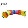 Cat Rolling Tunnel Rainbow Toy, Collapsible Hide with Peek Hole, Zippered Interactive Toy Modular Tunnels, Can Be Freely Combined for Indoor