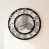 Gear Wall Clock Retro Wooden Living Room Wall Watch Art Design Bedroom Decorative Clocks Creative Large Round Silent Clocks