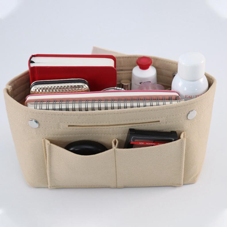 Women's Large Capacity Felt Makeup Bag – Multifunctional High-End Cosmetics Storage Pouch