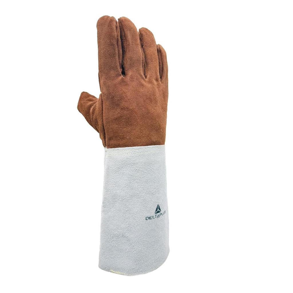 TER250 Cowhide 400mm Protects Up To the Up To Approximately Contact with a Soft Wool Lining Heat-Resistant Gloves, Long, Wrist, Heat-resistant 100°C