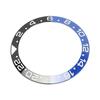 38mm Diameter Black Blue Watch Bezel Insert Base Ring White Character Ceramic GMT Wristwatch Bezel