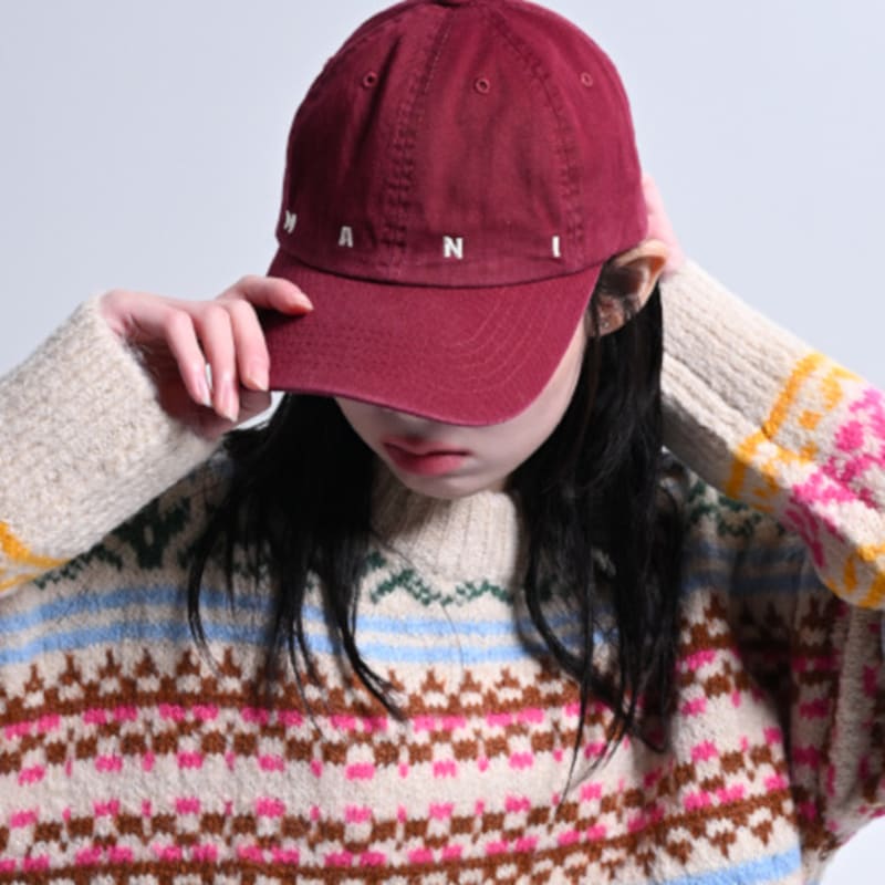

MANI MAKUS satellite signature ball cap [Wine_BURGUNDY] burgundy