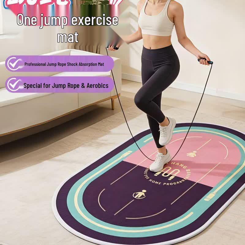 Silent Shock-Absorbing Jump Rope & Exercise Mat