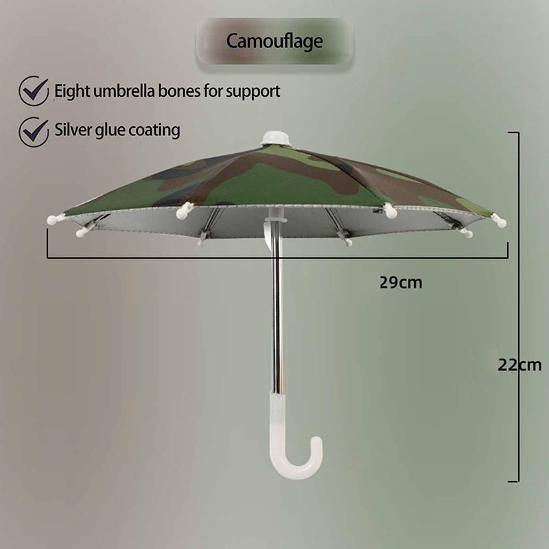 Universal Portable Mini Phone Umbrella Stand Outdoor Riding Waterproof Sunshade Mobile Phones Umbrella Bracket Holder