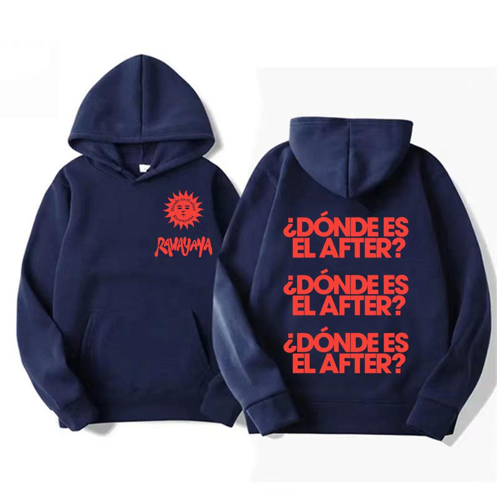 Rawayana Wo Ist Das After Grafik Pullover Herren Damen Gothic Komfort Hoodie Vintage High Street Übergroß