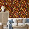 Burgundy and rust stained glass wallpaper for living room and bedroom 50x1000