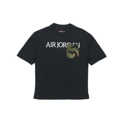 Camo Mashup Pocket Short Sleeve T-Shirt Men Tops Black CZ0595-010