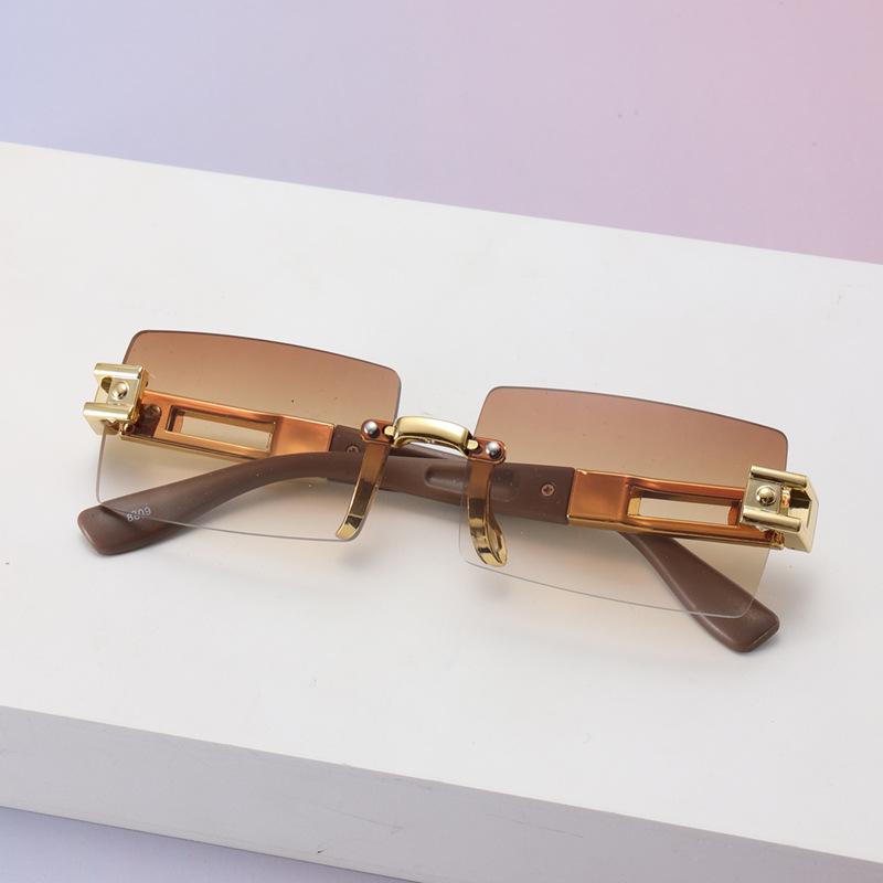 Frameless Trimmed Sunglasses Men'S Uv Protection Trend Imitation Metal Frame Fashion Sunglasses Women