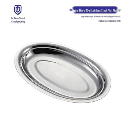 Extra Thick 304 Stainless Steel Oval Serving Platter