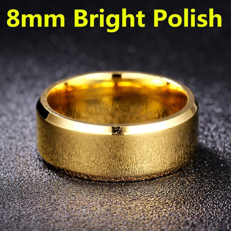 4-8mm Dull Polish Silver Color Titanium Ring For Men and Women Personalized Ring Customize Engraved