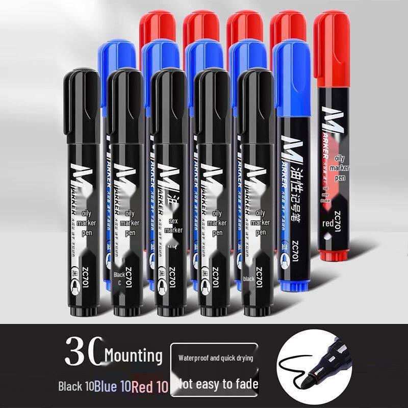 Waterproof Quick-Dry Oil-Based Broad Tip Marking Pen for Express Logistics