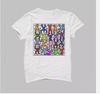 Keith Haring Multi-Color Acrobats White Short Sleeved T-Shirt