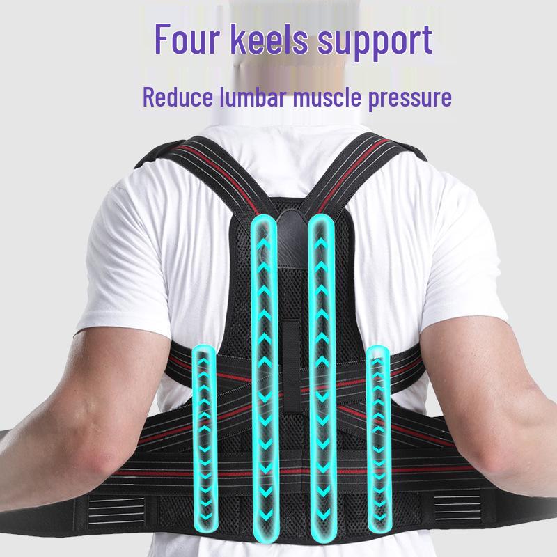 Cross-Back Posture Corrector: Adjustable Shoulder, Back & Spine Support for Adults & Students