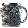 Engine V8 V6 Metal Cup Design Crafts Creative Resin Mug Handicraft Three-dimensional Cup Home Decoration Figurines Gift Ideas