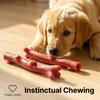 Brinquedo de Pau Rangente para Cães Brinquedo de Mastigar Durável em TPR com Textura de Limpeza de Dentes Design de Galho Realista Rangido Embutido Brinquedo de Higiene Dental para Cães Médio Grande