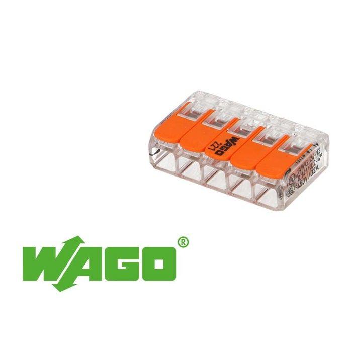 15 mini connecteur wago 5 entrées pour fil souple ou rigide