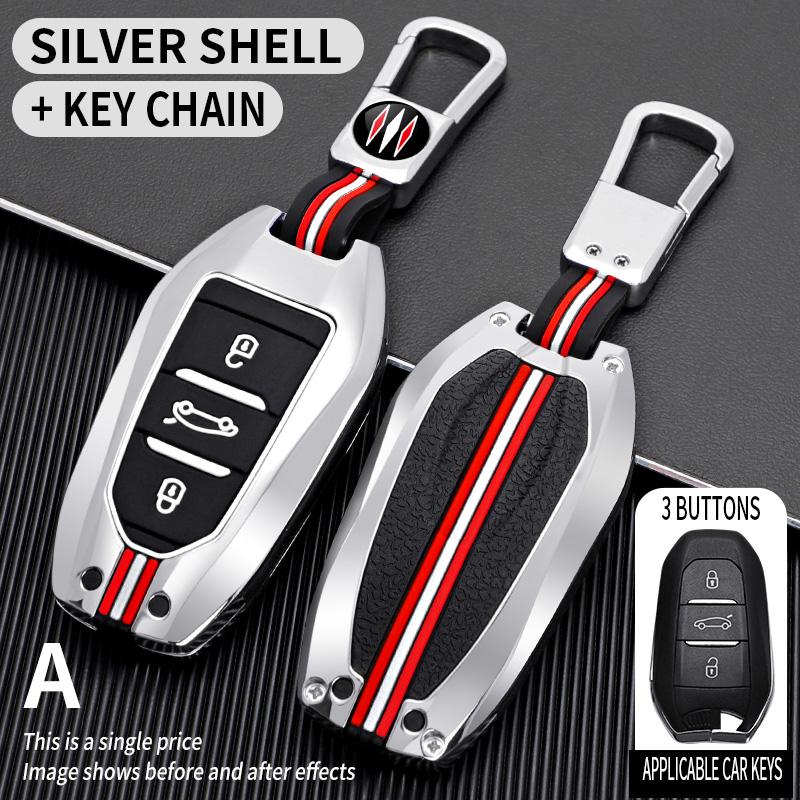 Car Key Case Cover Shell Fob for Peugeot 2008 3008 4008 5008 308 408 508 Citroen C1 C2 C4 C6 C3-XR Picasso Grand DS3 DS5Keychian