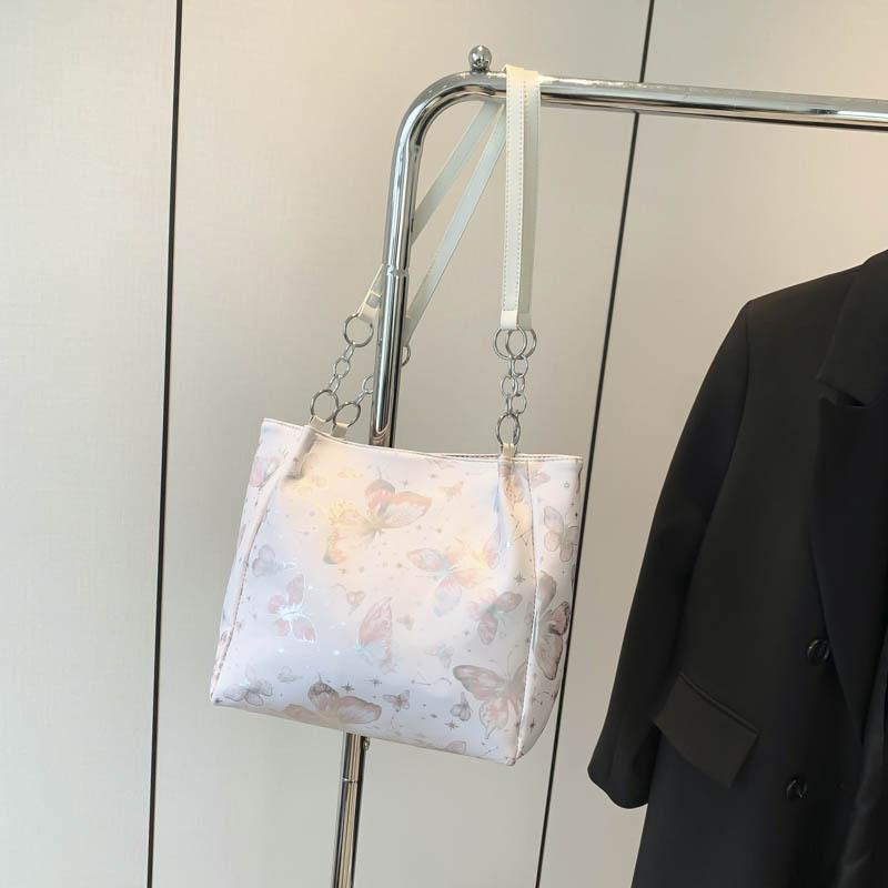 2025 New Foreign Trend Casual Shoulder Bag College Students Class Tote Bag Fashion Commuter Large Capacity Bag Women