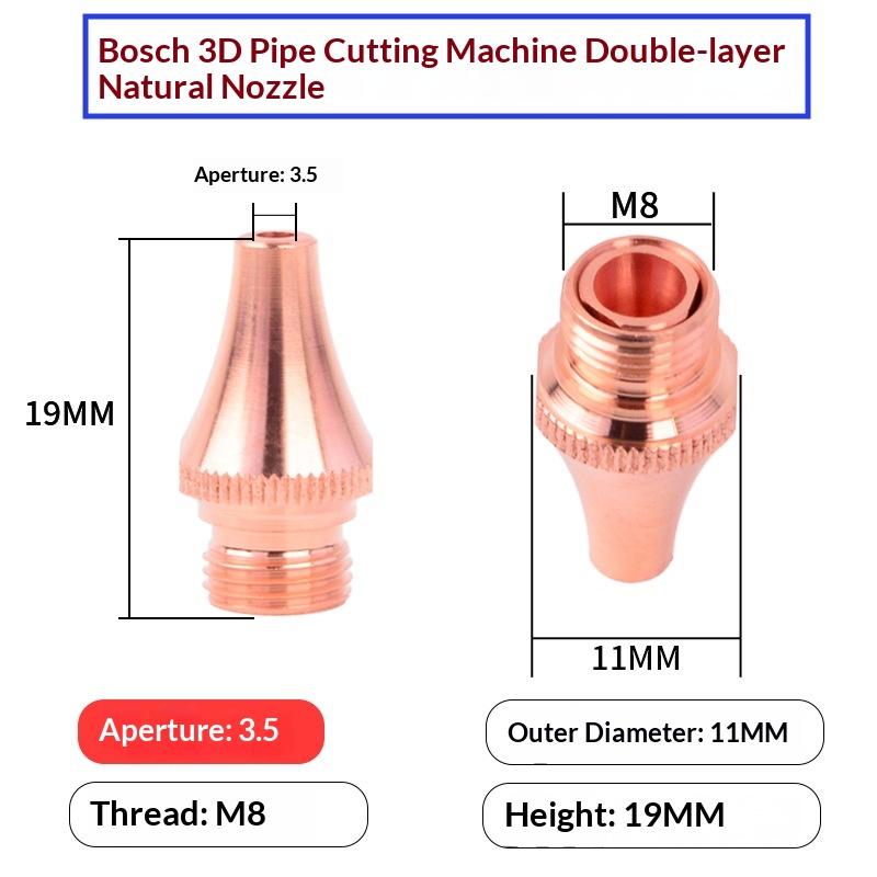 BOCI D11 H19 M8 Laser Cutting Nozzle 1.0-5.0mm Double Single Layer Reliable Part for Fast Sheet Cutting