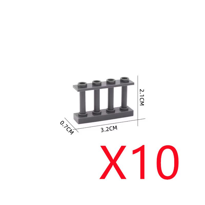 MOC City Architecture Building Blocks Basic Accessories Fences Stairs Houses Gardens Tree Trunks Bricks Compatible Toy Gift X031