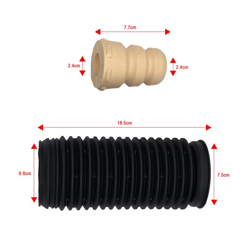Car Front Shock Absorber Buffer Rubber Boot Set Dust Cover For Volkswagen Teramont MQB 2017- 2.0T 2.5T Auto Spare Chassis