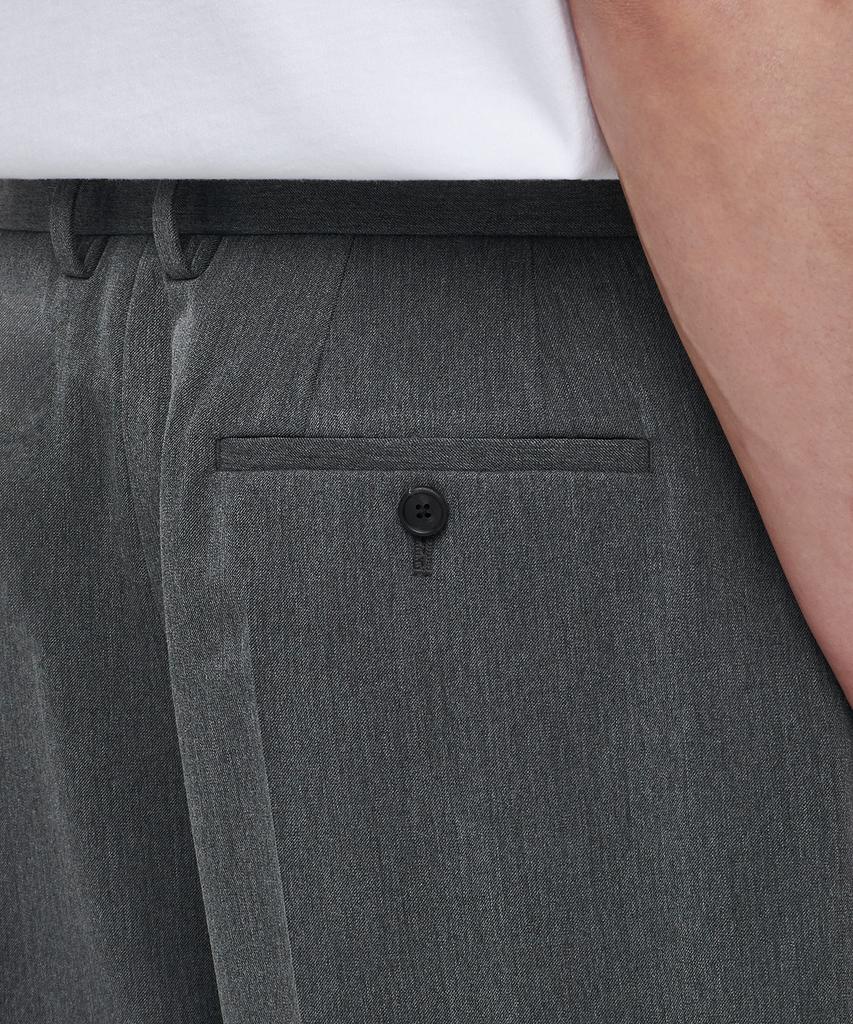 Musinsa Standard Super Wide Hidden Banding Crop Slacks [Medium Gray]