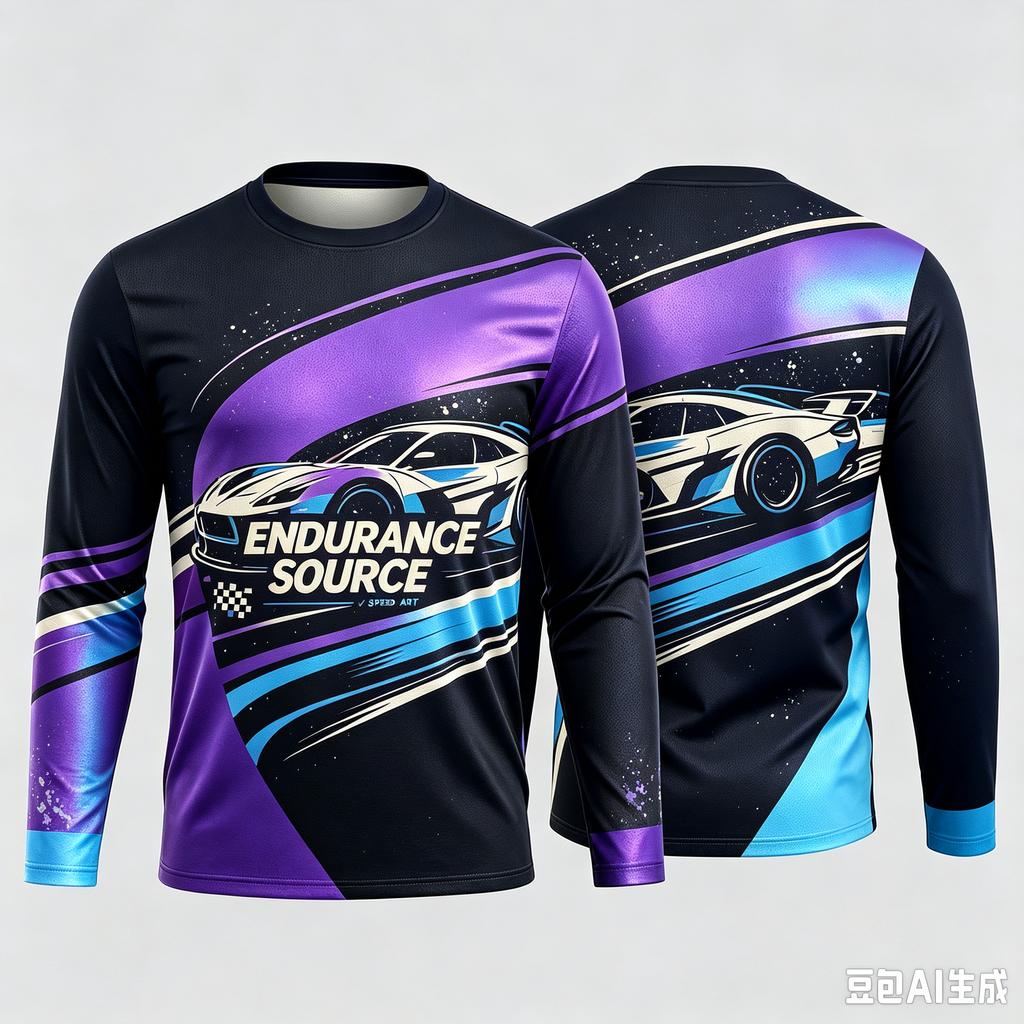 Endurance Source Závodní Grafické Dlouhý Rukáv Tričko Rodinné Sladěné Oblečení Rychleschnoucí Motoristický Závod Sportovní Dres Top