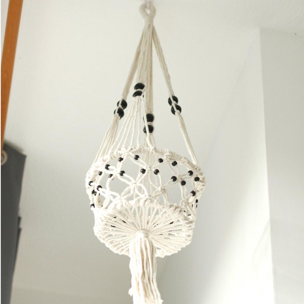 Macrame Plant Pot Holder Beaded