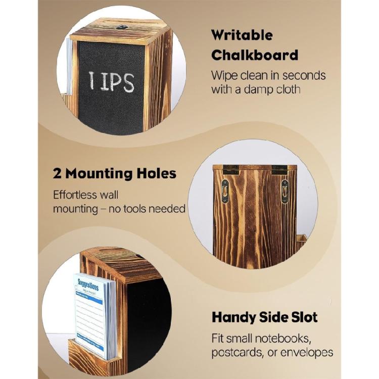 Handcrafted Timber Feedback Holder Equipped With Markable Board Safety Key System And Storage Space For Forms Papers