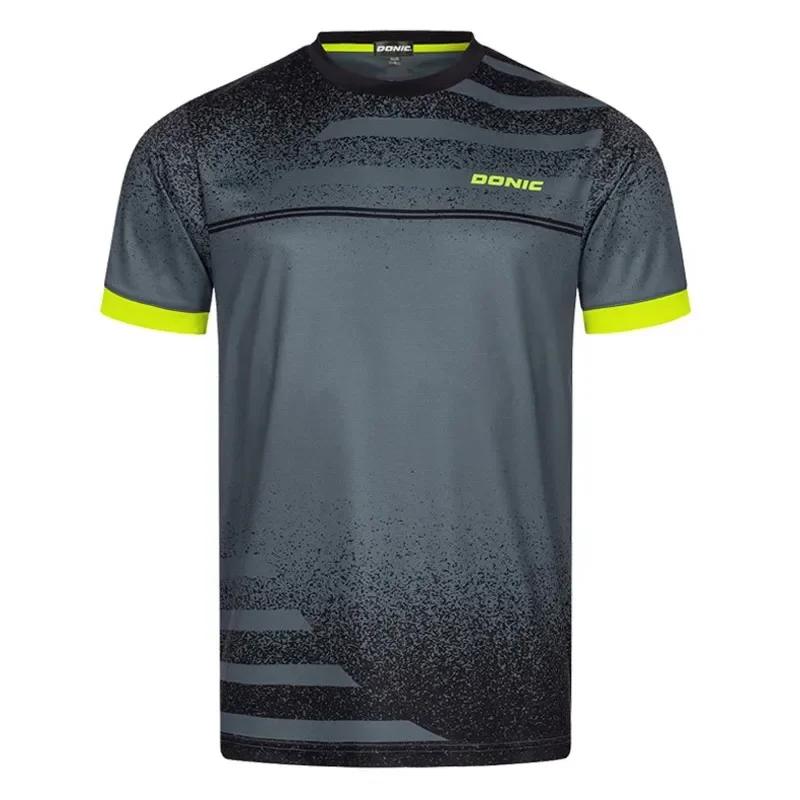 Maglietta da Ping Pong da Uomo Modello Corrente Sottile Maglietta Estiva Ventilata da Uomo Badminton Manica Corta Asciugatura Rapida Top