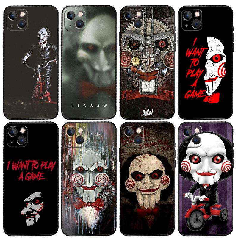 SAW The Jigsaw Killer Horror Film Phone Case For iPhone 15 14 Plus 11 12 13 16 Pro Max Mini 7 8 X XR XS Max Cover