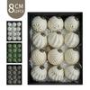 Boules Ornementales pour Sapin de Noël Style Ancien 8cm