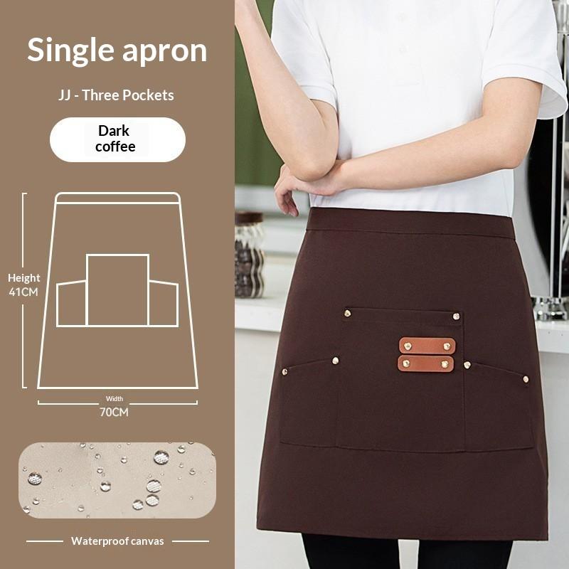 1Pcs Apron Canvas Multi Pocket Neck Proof Kitchen Cooking Baking Barber Gardening Work Apron