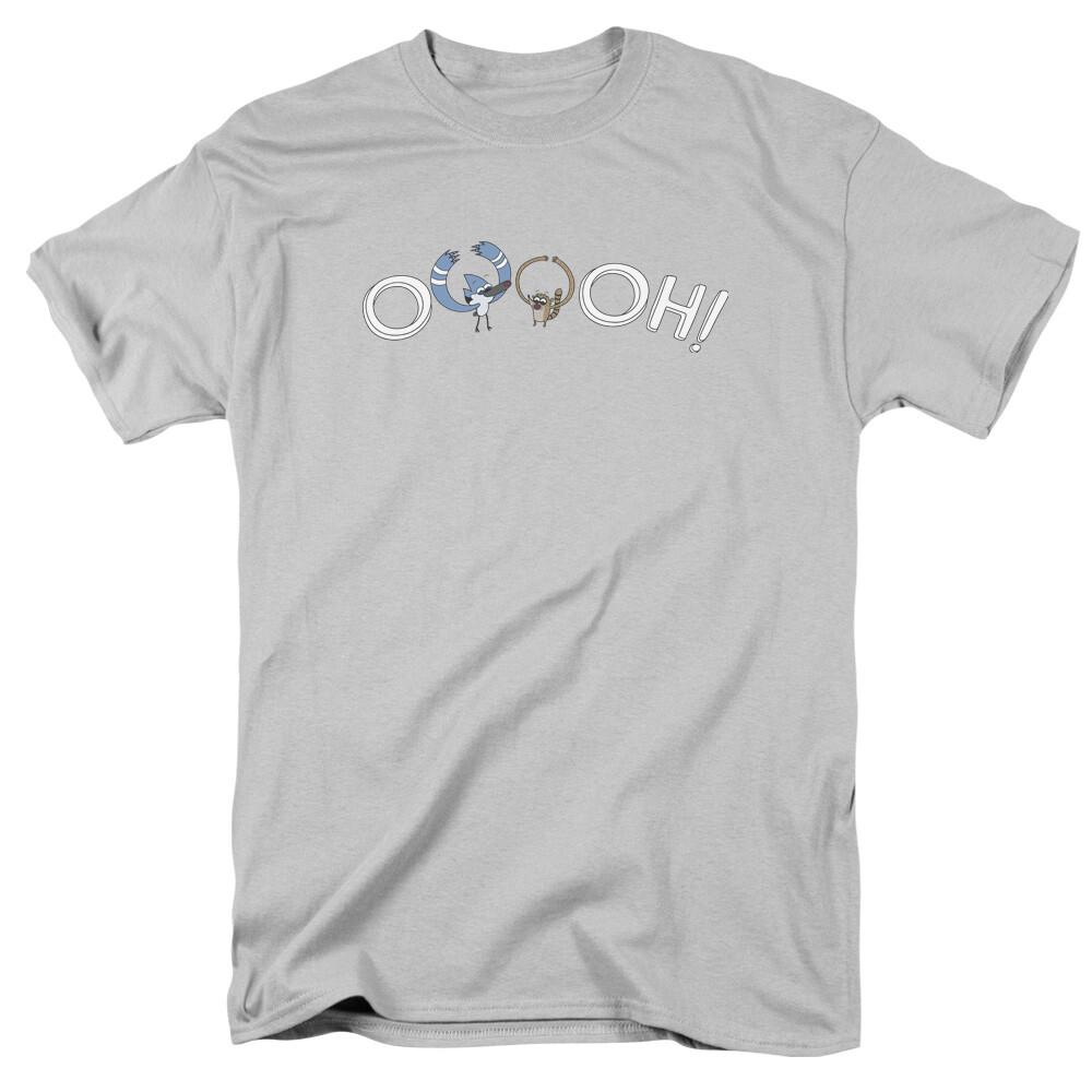 The Regular Show Ooooh T Shirt Mens Licensed Cartoon Merchandise Silver XXXXL