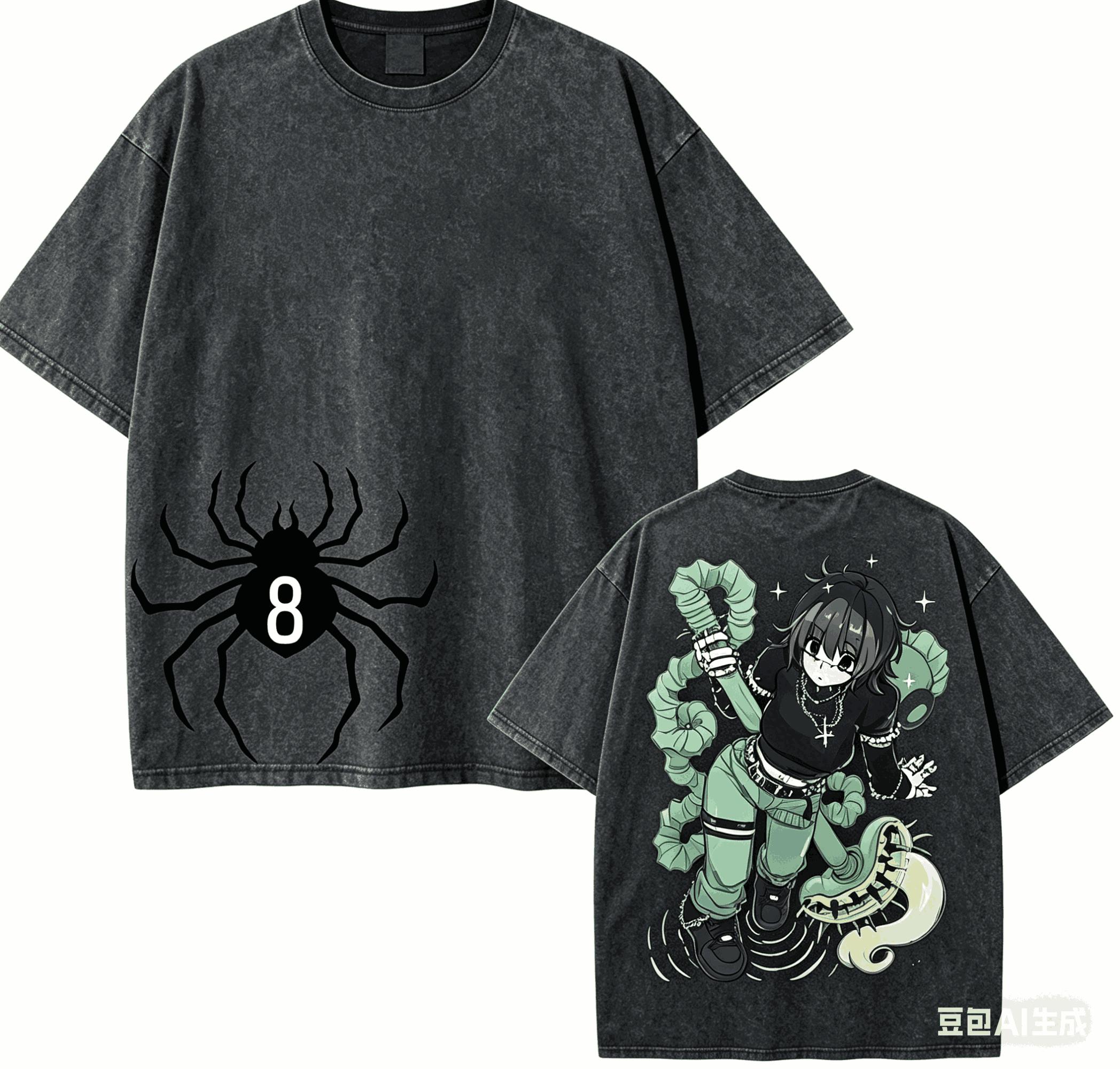 

Hunter X Hunter Washed T-shirt Year round clothing high quality personality Clothes Plus Size Unisex New Model Washed Vintage Loose L