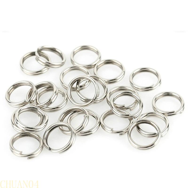 A1A2 500Pcs High Strength Fishing Split Rings Double Rings Connector Heavy Duty Lures Rings High Carbon Spring Steel Split Rings