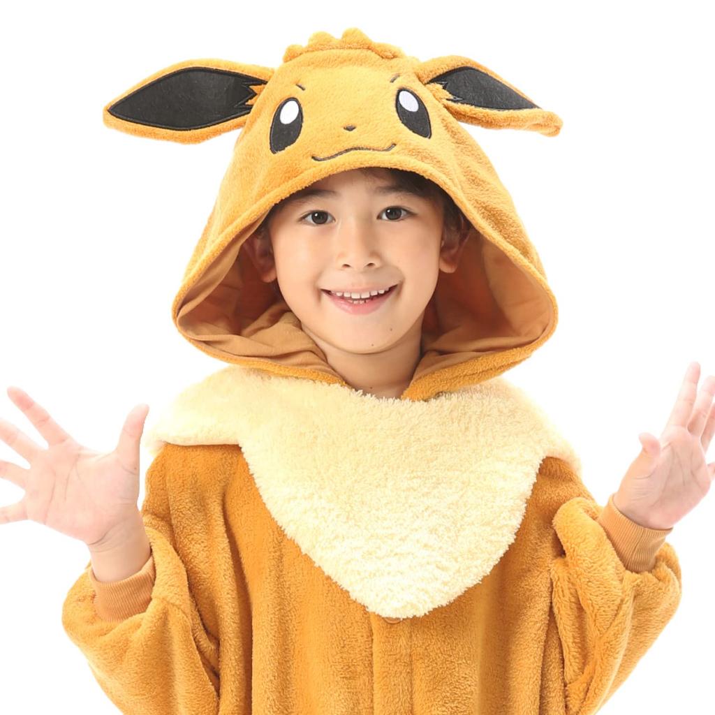 SAZAC Character Fleece Kigurumi Pokémon Eevee for Children, 130cm