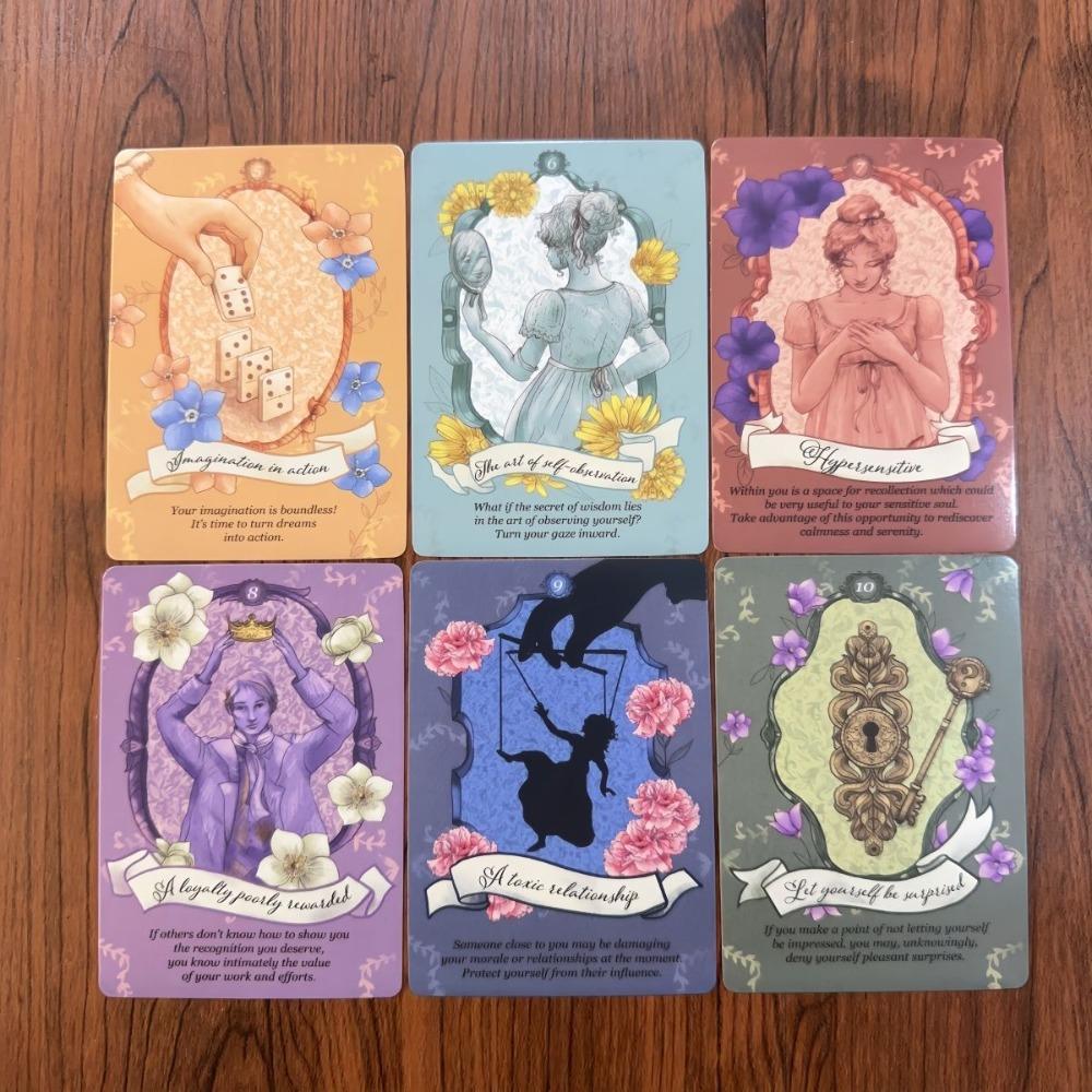Jane Austen Oracle Deck: 40-Card Literary Divination Set, Regency-Style Illustration Tarot Cards 10.5*7.5cm