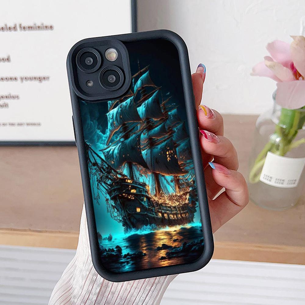 Pirate Corsair Mobile Phone Case for iPhone 17 16 15 14 13 12 11 Air Pro Max Plus Thicken TPU Colorful Cover Cover Pretty Luxury