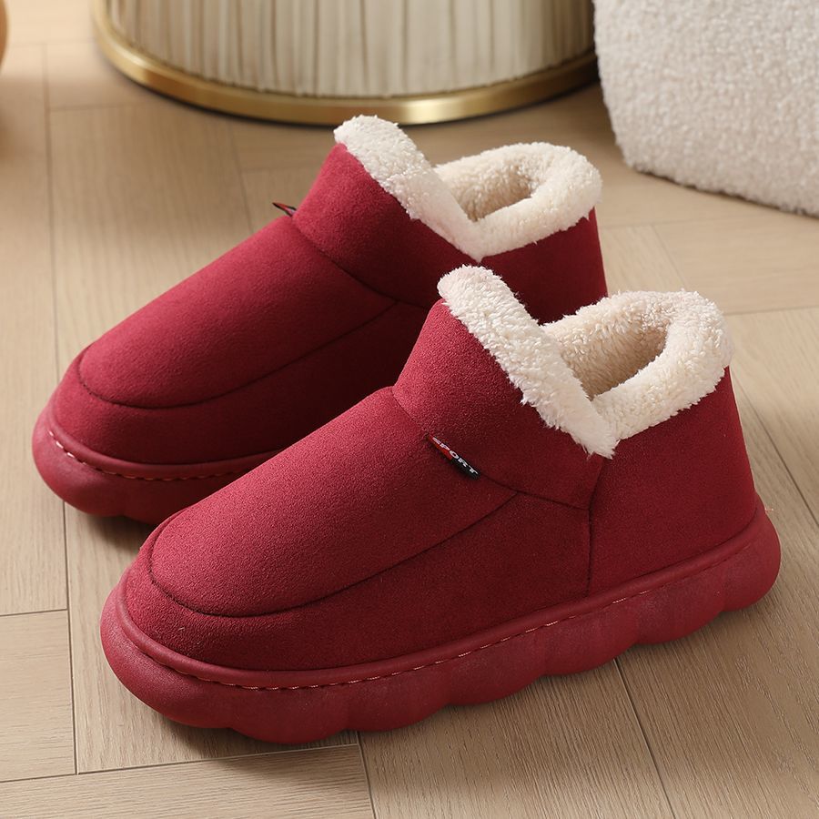 

Бархатные хлопковые зимние туфли на каблуке для пожилых мужчин и женщин, идеально подходят для ношения на улице и в помещении, имеют теплую толстую подошву. Size 35-36EU/CN36-37