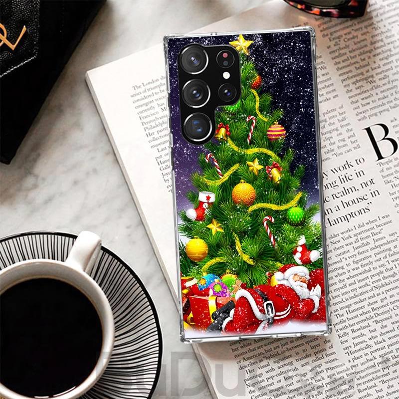 Christmas Santa Claus Present Cover For Samsung Galaxy S23 S22 S24 S25 Ultra Phone Case S21 Plus S20 FE S10 + S25Ultra Print Fun